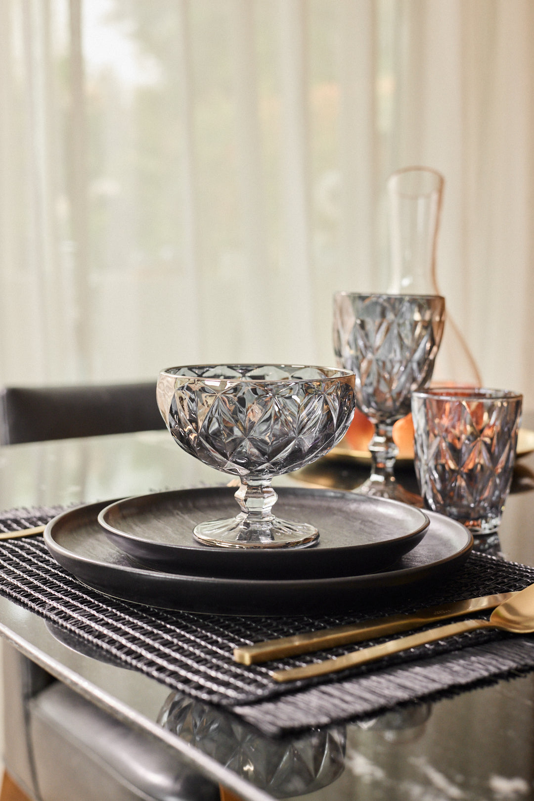 COPA DE POSTRE DIAMANTE MIRROR 300 ML x 6