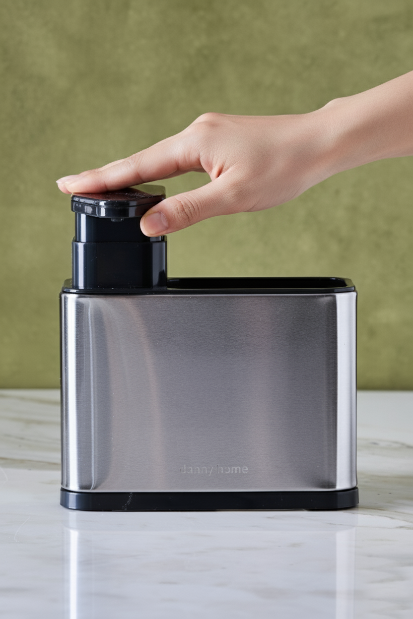 DISPENSER DE JABÓN ORGANIZADOR ACERO 320ML