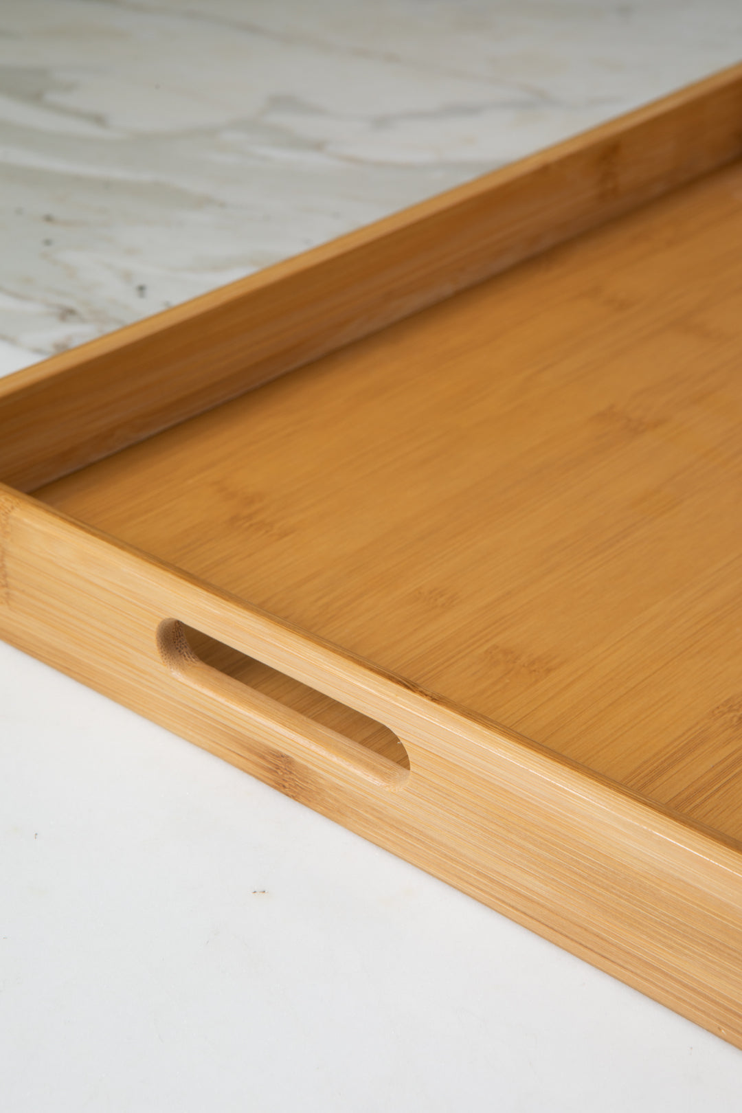 BANDEJA RECTANGULAR DE BAMBÚ 45CM