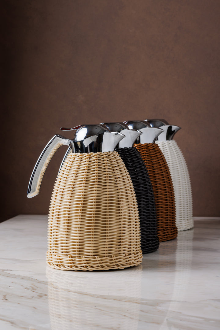 JARRA TÉRMICA DE RATTAN BEIGE 1 L