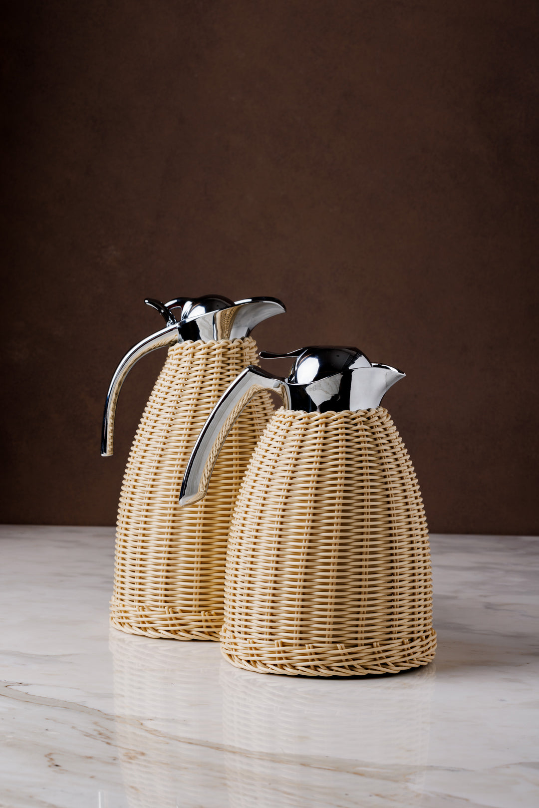 JARRA TÉRMICA DE RATTAN BEIGE 2 L