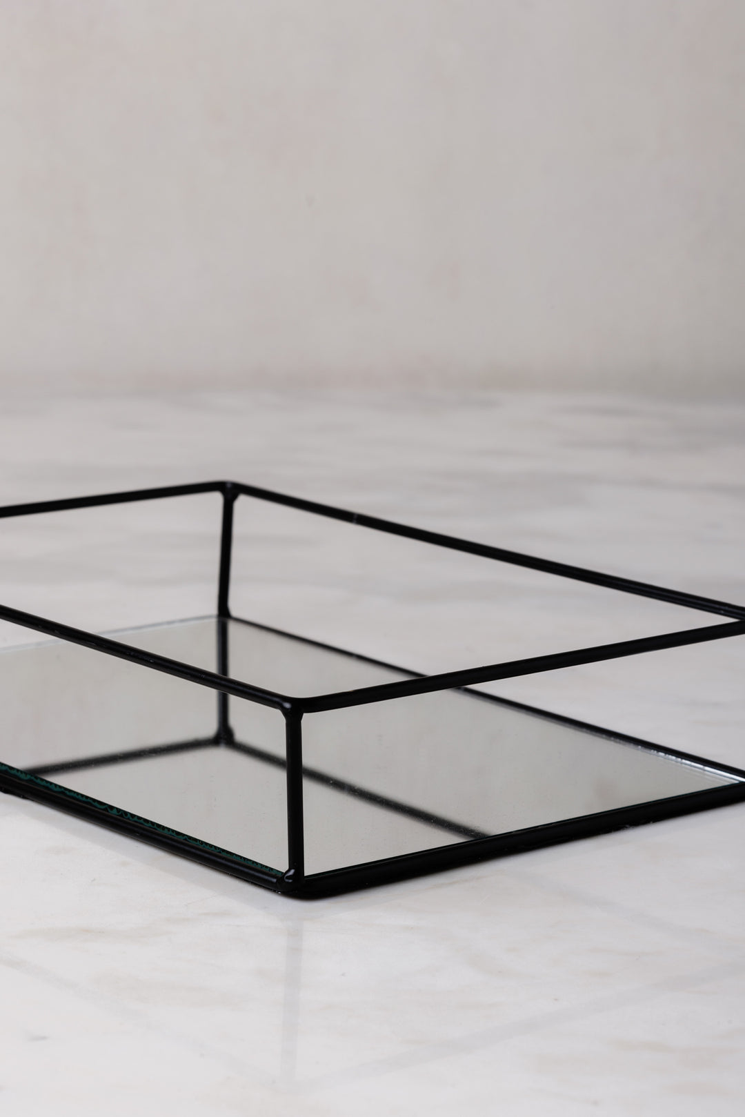 BANDEJA ESPEJO & HIERRO BLACK RECTANGULAR X 2