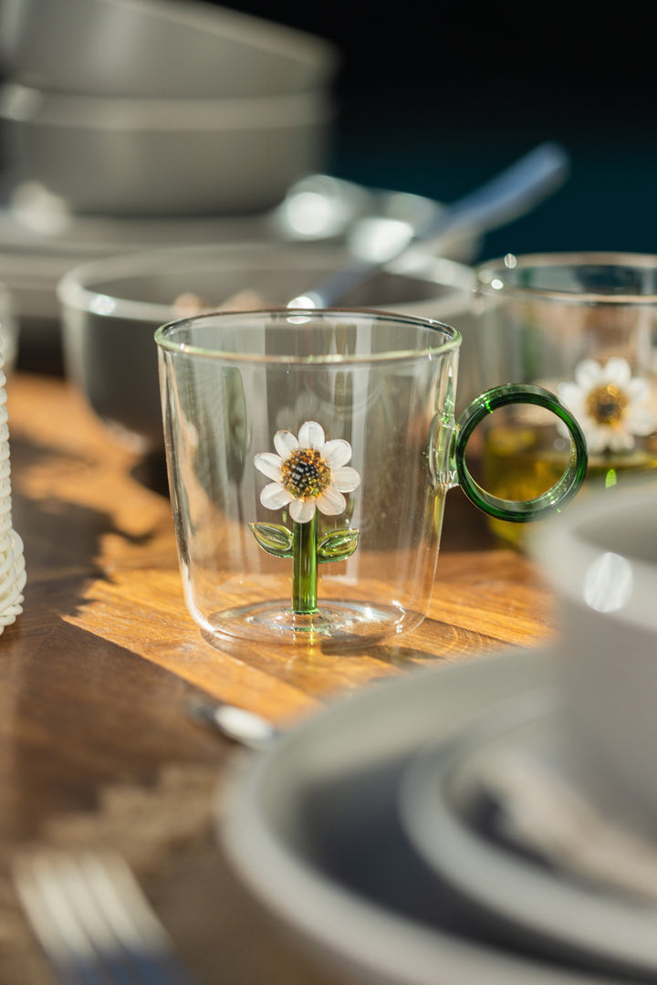 TAZA DE VIDRIO FLOWER 320ML