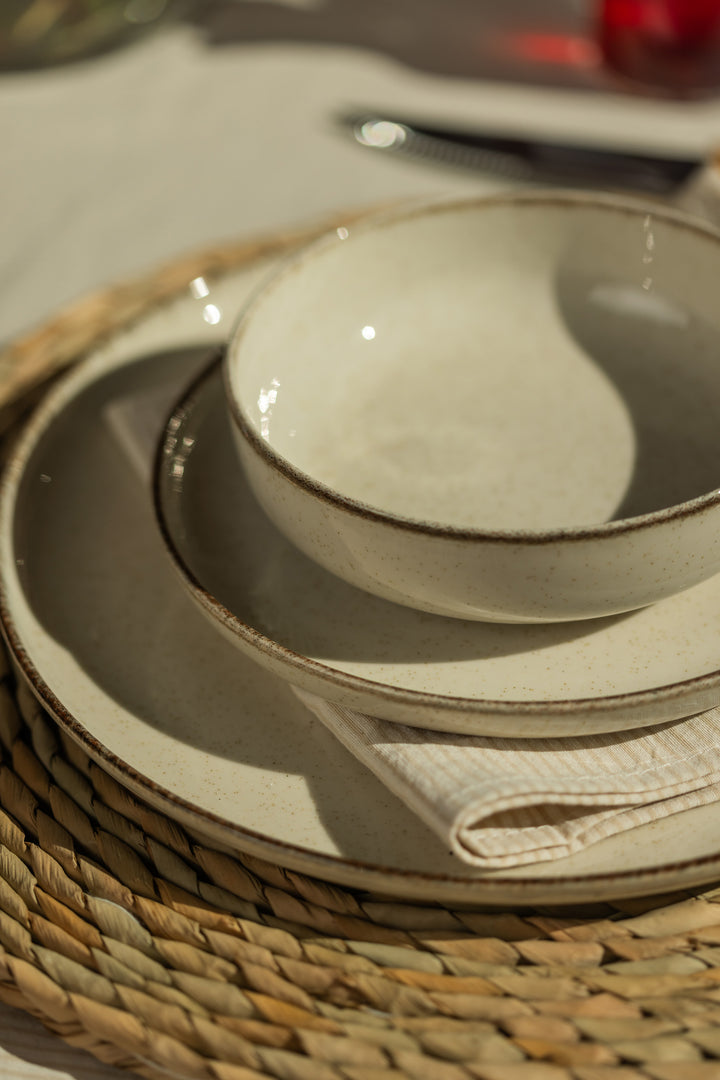 JUEGO DE VAJILLA BALASH BEIGE 4 COMENSALES