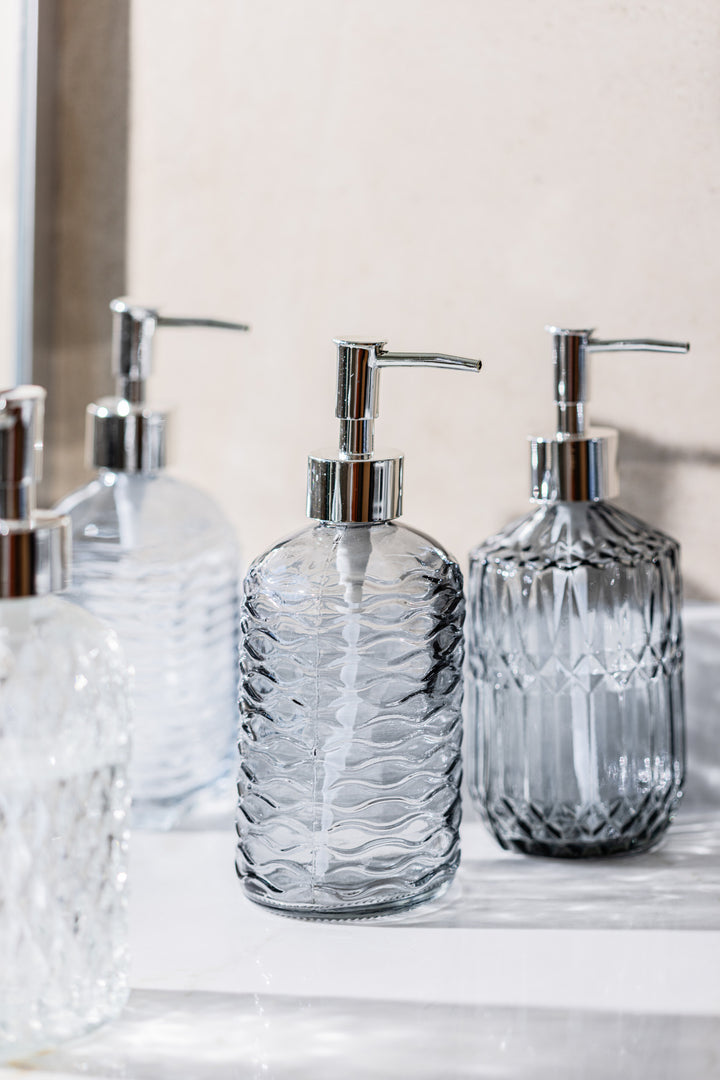 DISPENSER DE JABON WAVES GRAY 450 ML