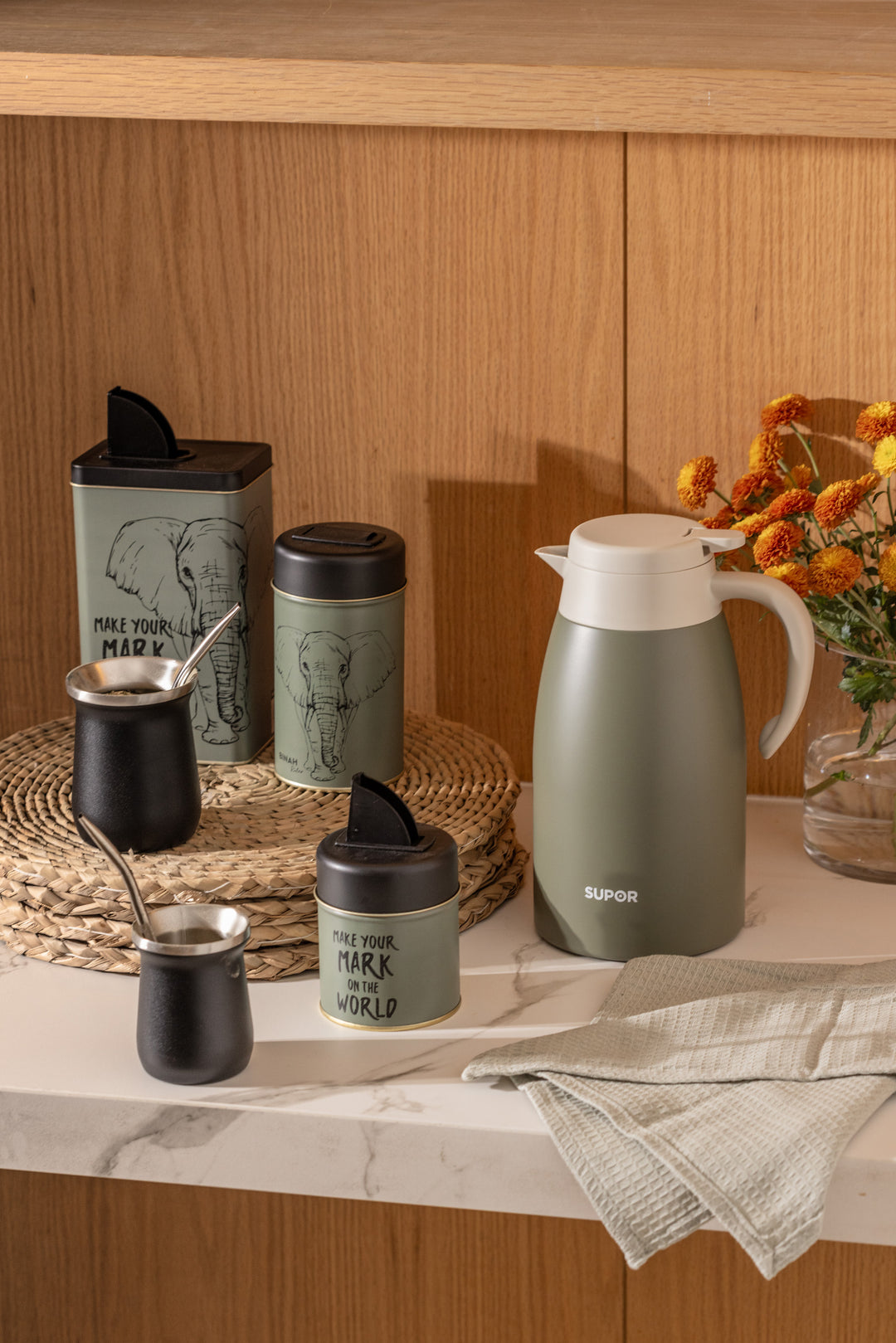 JARRA TÉRMICA ACERO OLIVE & GRAY 2 L