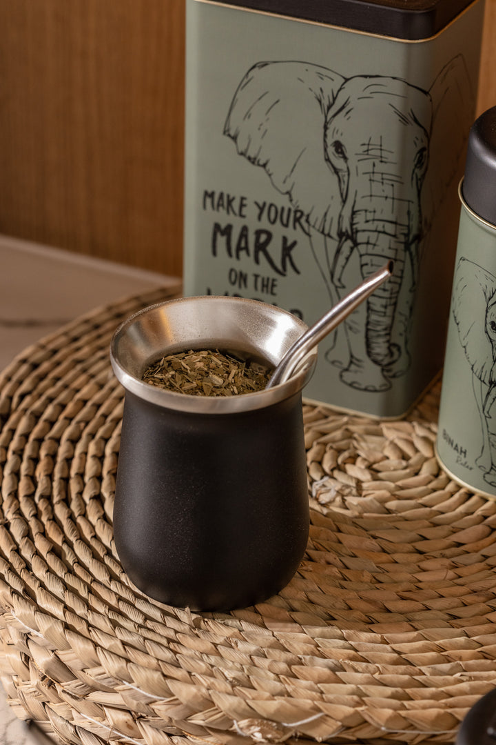 MATE DE ACERO BLACK 160ML