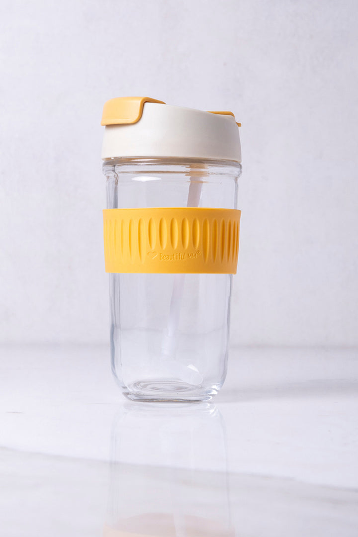 VASO VIDRIO & SILICONA YELLOW 550ML