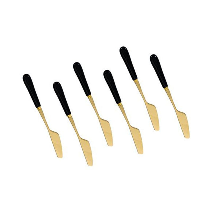 Cuchillo De Postre Gold & Black X 6