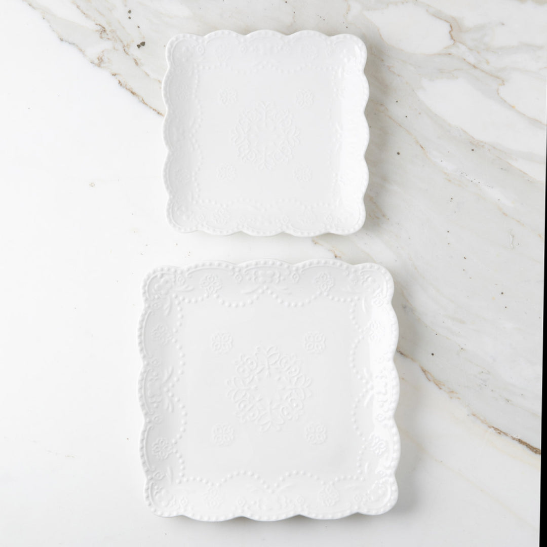 BANDEJA CERAMICA RECTANGULAR WHITE 21 CM